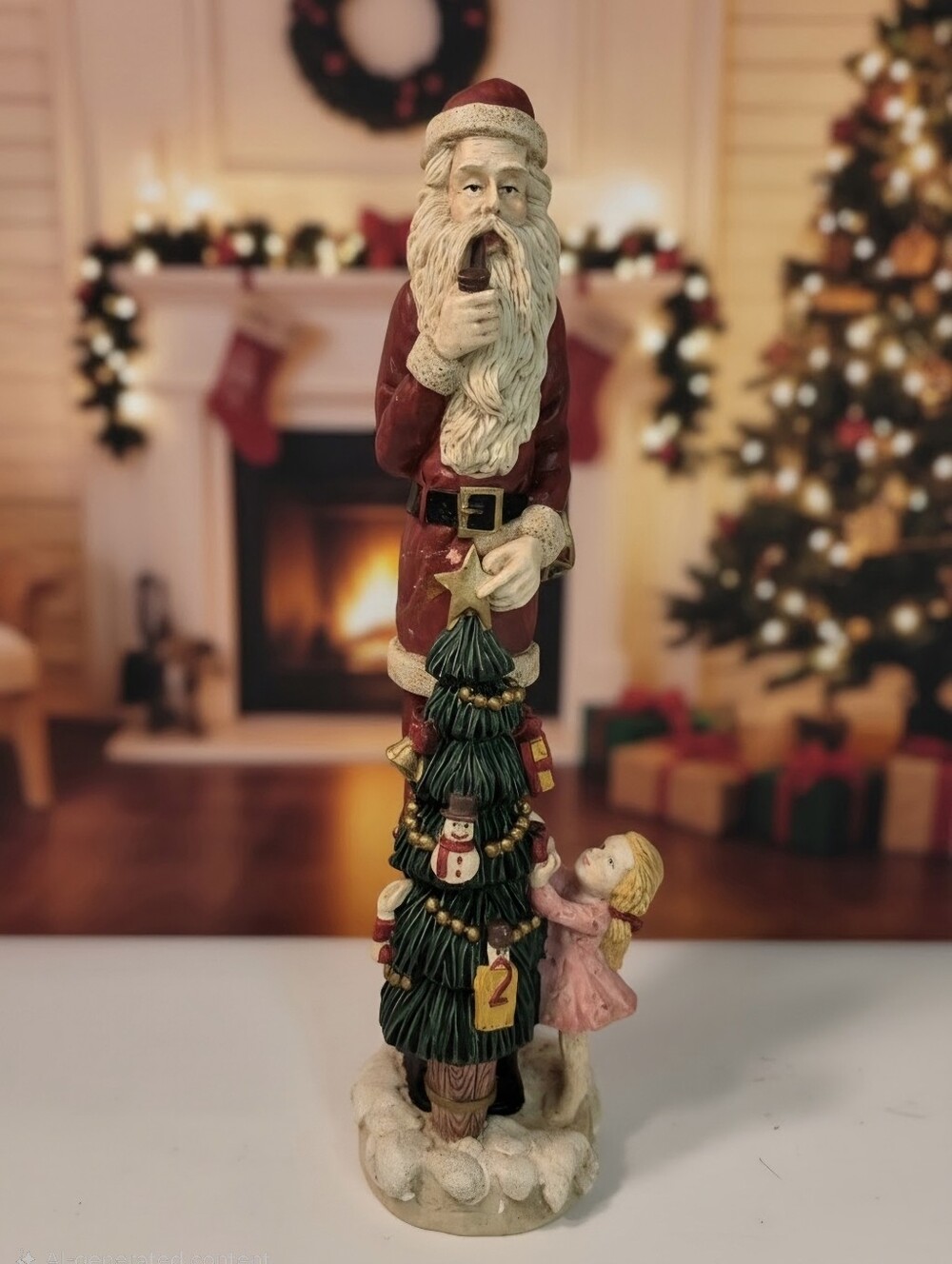 Windsor Collection Pencil Santa Figurine Christmas Vtg 11.5" Original Box
